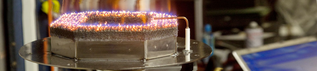 Metal fibre gas burner